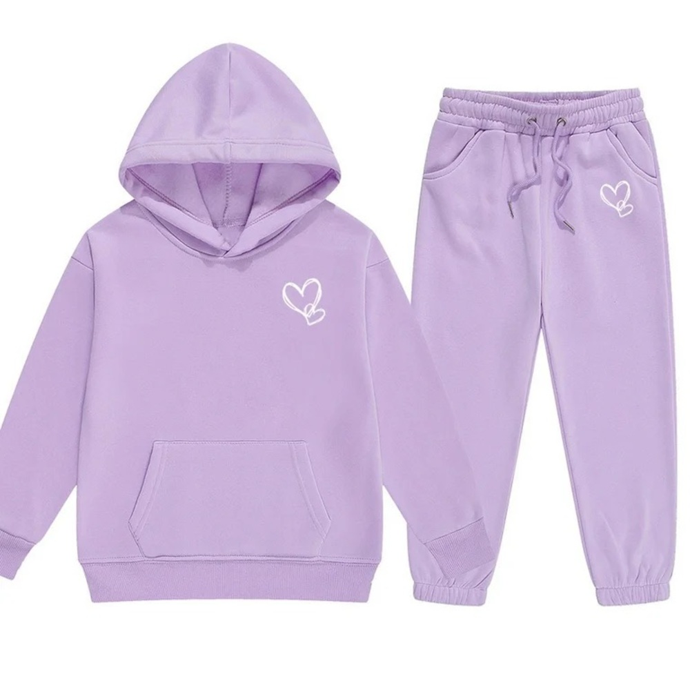 NWOT Never Worn Size 4-5T (110) Purple Hoodie and Sweatpants Set